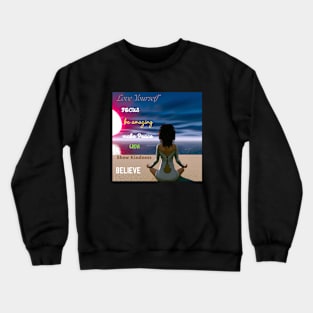 Growth Mindset: Motivational Digital Art Crewneck Sweatshirt